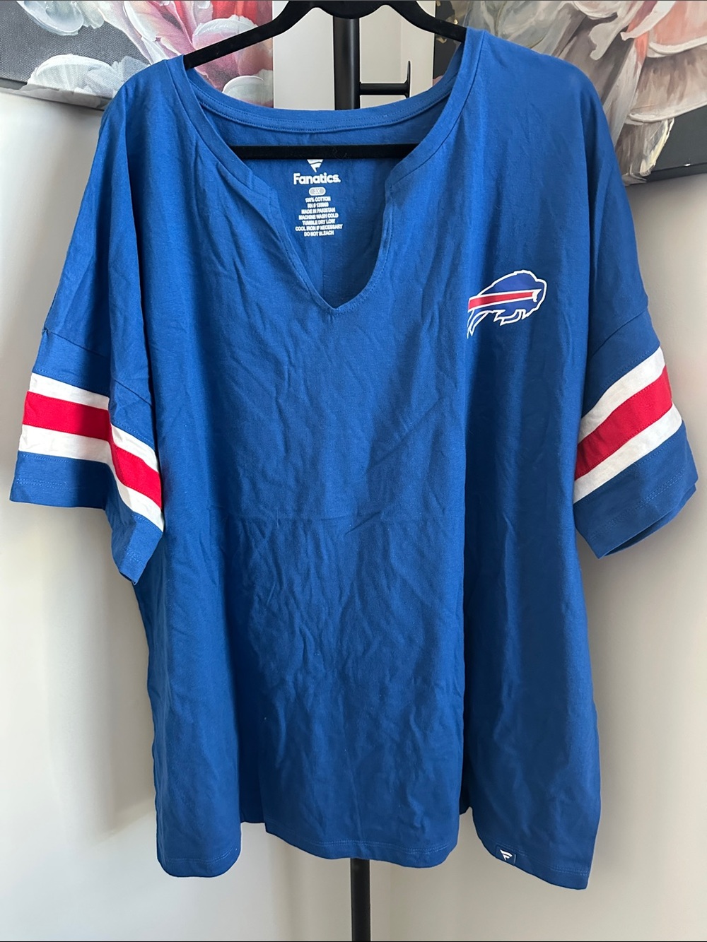 Women's Fanatics Royal Buffalo Bills Plus Size Redzone Notch Neck T-Shirt